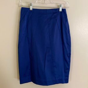 H&M royal blue lined pencil skirt